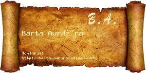 Barta Auróra névjegykártya